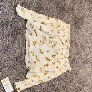 off the shoulder flower top